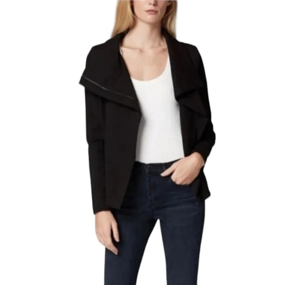 BLANK NYC Scuba Knit Moto Jacket. Revolve. Rayon Spandex Black Size M #926 - Picture 7 of 10